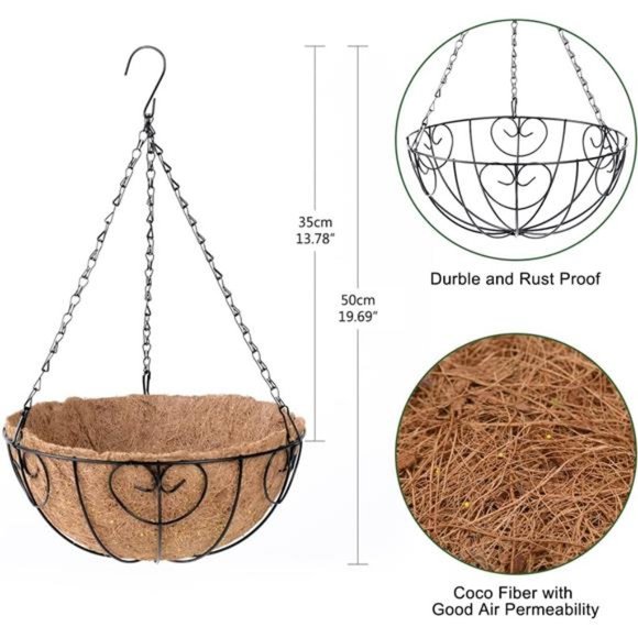 Artificial Flowers Hanging Basket for Outdoor Indoor, Fake Daisy Flowers - Picture 6 of 6